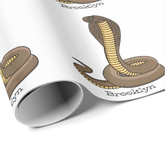 Braune Kobra Geschenkpapier (Rolleneckpunkt)