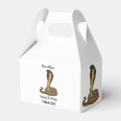 Braune Kobra Geschenkschachtel (Rückseite)