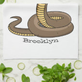 Braune Kobra Geschirrtuch (Gefaltet)