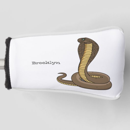 Braune Kobra Golf Headcover (Vorderseite)
