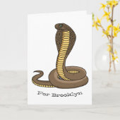 Braune Kobra Karte (Gelbe Blume)