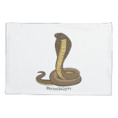 Braune Kobra Kissenbezug (Rückseite)