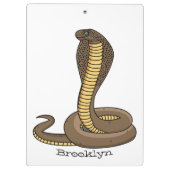 Braune Kobra Klemmbrett (Rückseite)