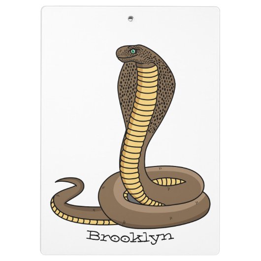 Braune Kobra Klemmbrett (Rückseite)