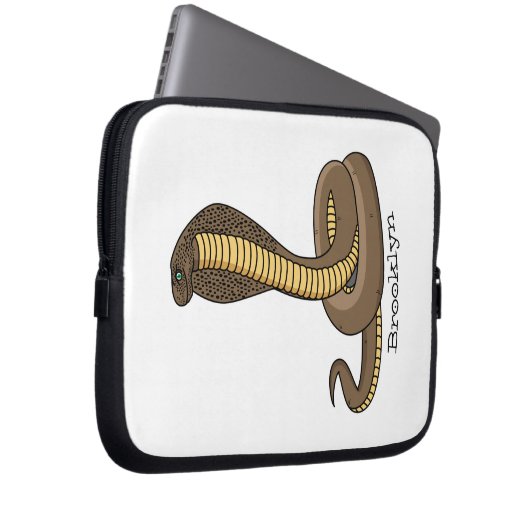 Braune Kobra Laptopschutzhülle (Vorne Rechts)