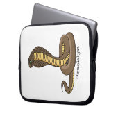 Braune Kobra Laptopschutzhülle (Vorderseite Links)