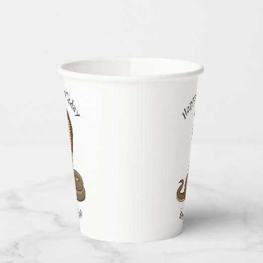 Braune Kobra Pappbecher (Links)