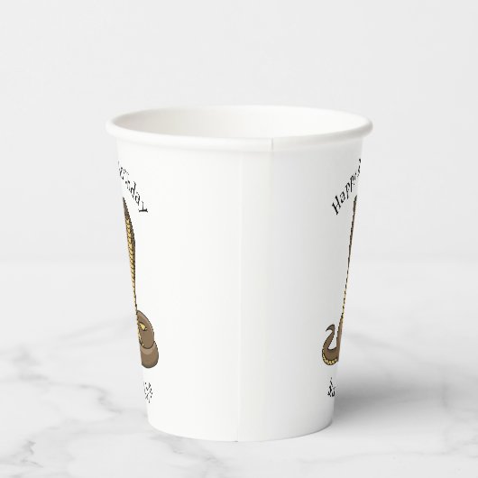 Braune Kobra Pappbecher (Rechts)