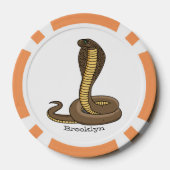 Braune Kobra Pokerchips (Rückseite)