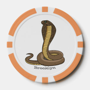 Braune Kobra Pokerchips