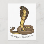Braune Kobra Postkarte (Vorderseite)