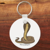 Braune Kobra Schlüsselanhänger (Vorderseite)
