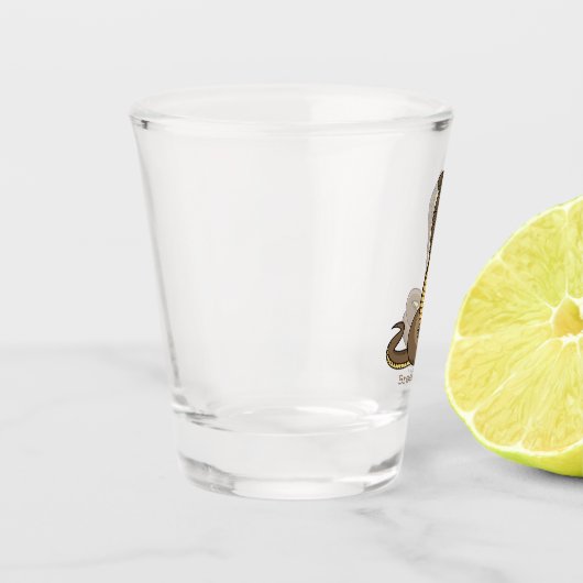 Braune Kobra Schnapsglas (Links)