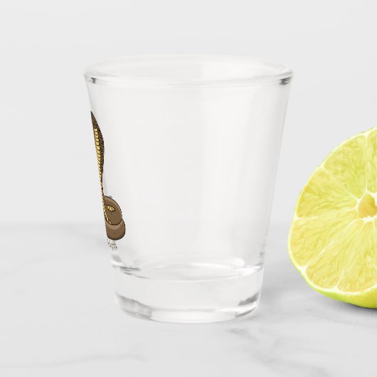 Braune Kobra Schnapsglas (Rechts)