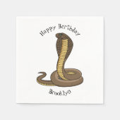 Braune Kobra Serviette (Vorderseite)