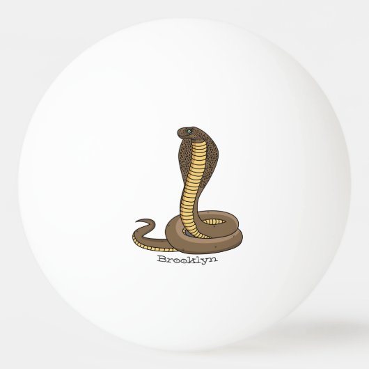 Braune Kobra Tischtennisball (Vorderseite)