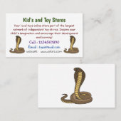 Braune Kobra Visitenkarte (Vorne/Hinten)