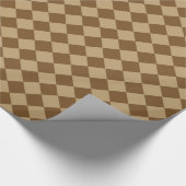 Braune Kombination Diamantmuster von STaylor Geschenkpapier (Ecke)