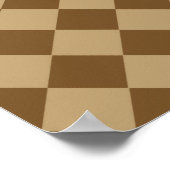 Braune Kombination Diamantmuster von STaylor Poster (Ecke)