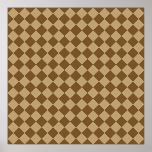 Braune Kombination Diamantmuster von STaylor Poster (Vorne)