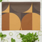 Braune Kreise Geschirrtuch (Gefaltet)