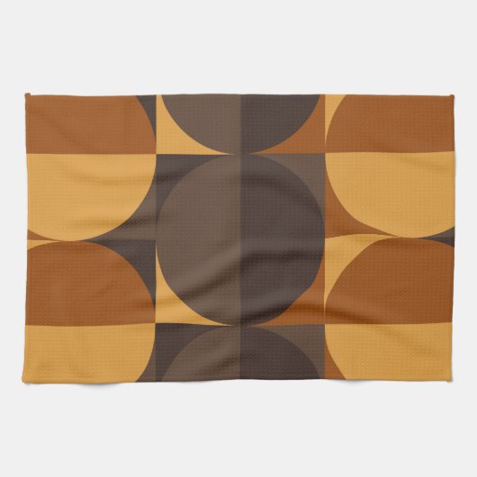 Braune Kreise Geschirrtuch (Horizontal)