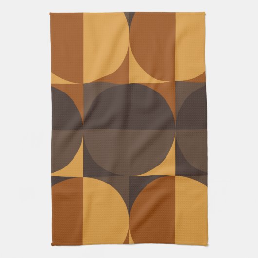 Braune Kreise Geschirrtuch (Vertikal)