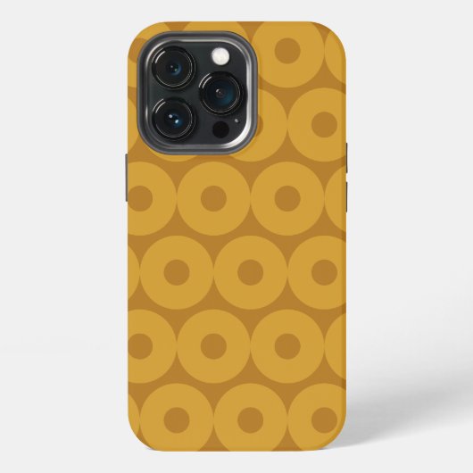 Braune Kreise iPhone Hülle (Hinten)
