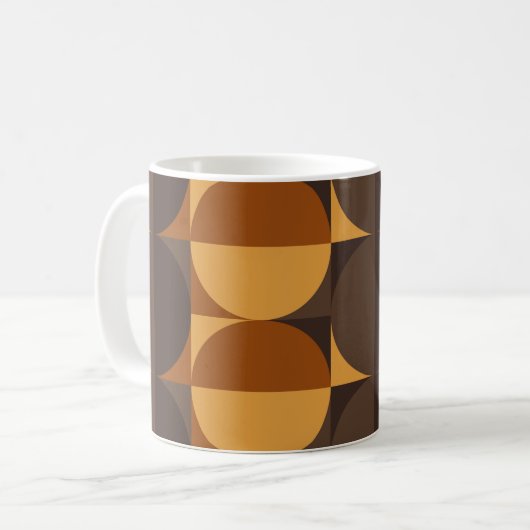 Braune Kreise Kaffeetasse (Vorderseite Links)