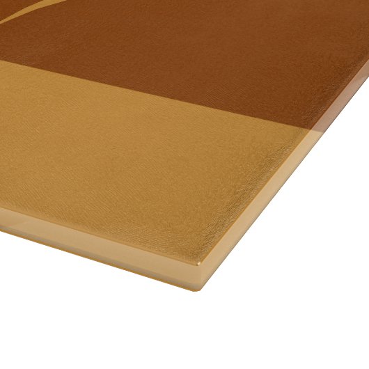 Braune Kreise Schneidebrett (Ecke)