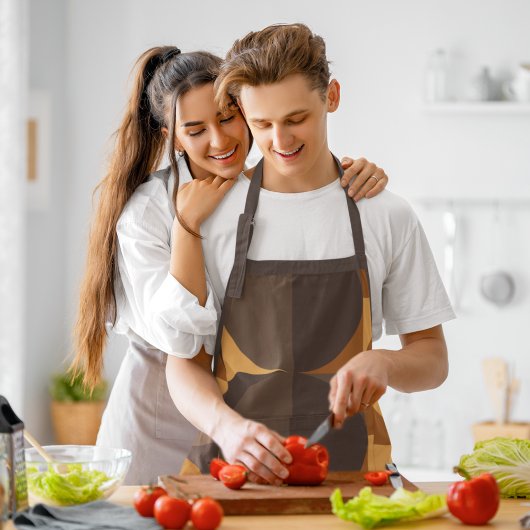 Braune Kreise Schürze