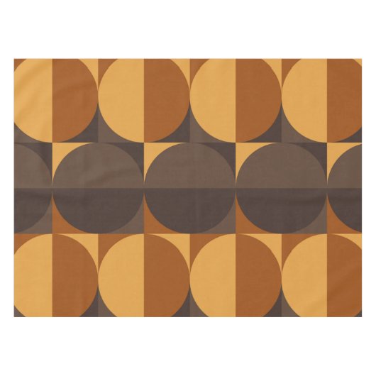 Braune Kreise Tischdecke (Vorderseite (Horizontal))