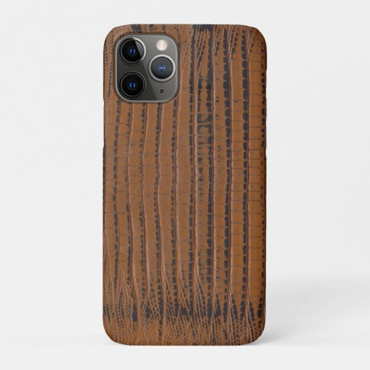 Braune Krokodilleder Print Case-Mate iPhone Hülle (Rückseite)