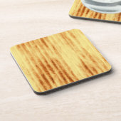 Braune Kronmarken auf Gelb Untersetzer (Linke Seite)