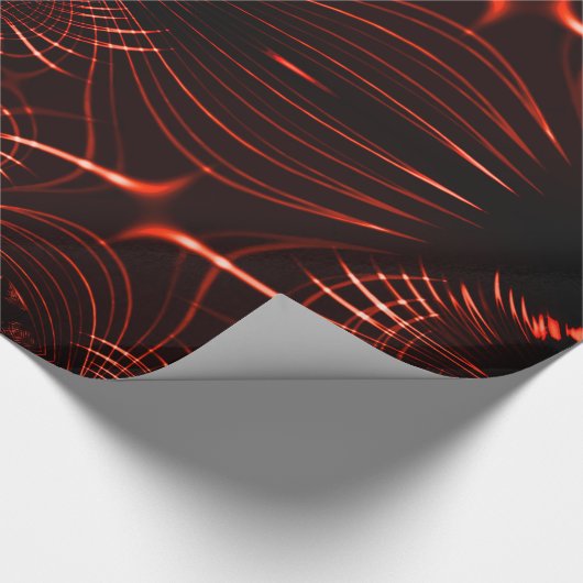 Braune Krümmungen aus Korallen hell Geschenkpapier (Ecke)