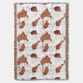 Braune Kuh Decke (Vorderseite Vertikal)