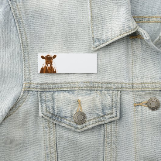 Braune Kuh Farm Tierart Namensschild (Beispiel)