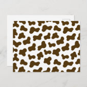 Braune Kuh Feiertagspostkarte (Vorne/Hinten)