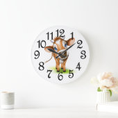 Braune Kuh Große Wanduhr (Zuhause)