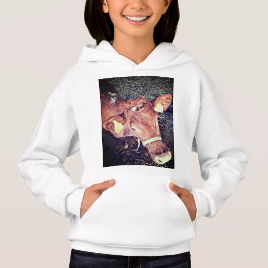 Braune Kuh Hoodie (Vorderseite)