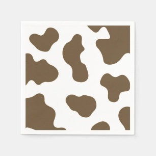 Braune Kuh Print Country Western Rodeo Party Serviette