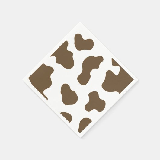 Braune Kuh Print Country Western Rodeo Party Serviette (Ecke)