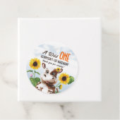 Braune Kuh Sonnenblume Mädchen Erstgeburt Geschenkanhänger (Beispiel)