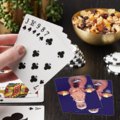 Braune Kuh Spielkarten (In Situ)