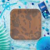Braune Kuhdruck-Papierplatten Pappteller (Party)