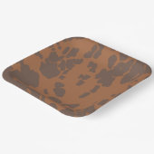 Braune Kuhdruck-Papierplatten Pappteller (Gewinkelt)