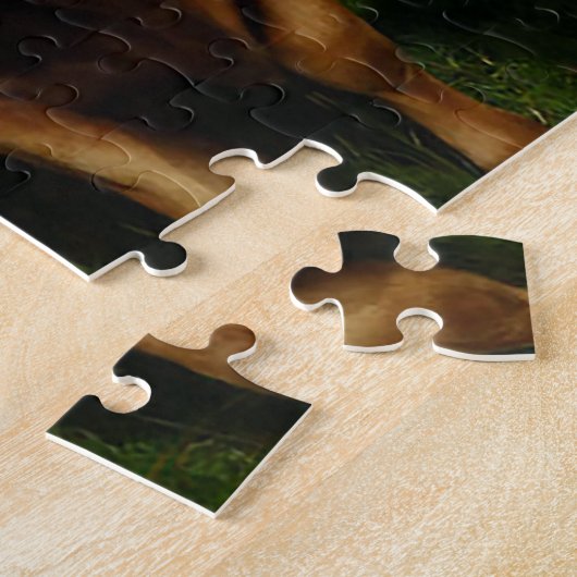 Braune Kühe Puzzle (Seite)