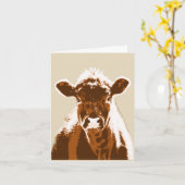 Braune Kuhfarm - Blankokarte Karte (Gelbe Blume)