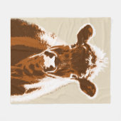 Braune Kuhfarm Fleecedecke (Vorderseite (Horizontal))