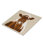 Braune Kuhfarm Fliese (Seite)